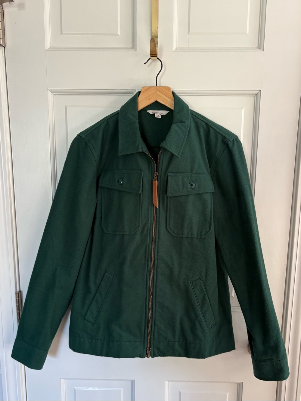 LL Bean Signature Women’s hunter green chamois shirt jacket from the archives
